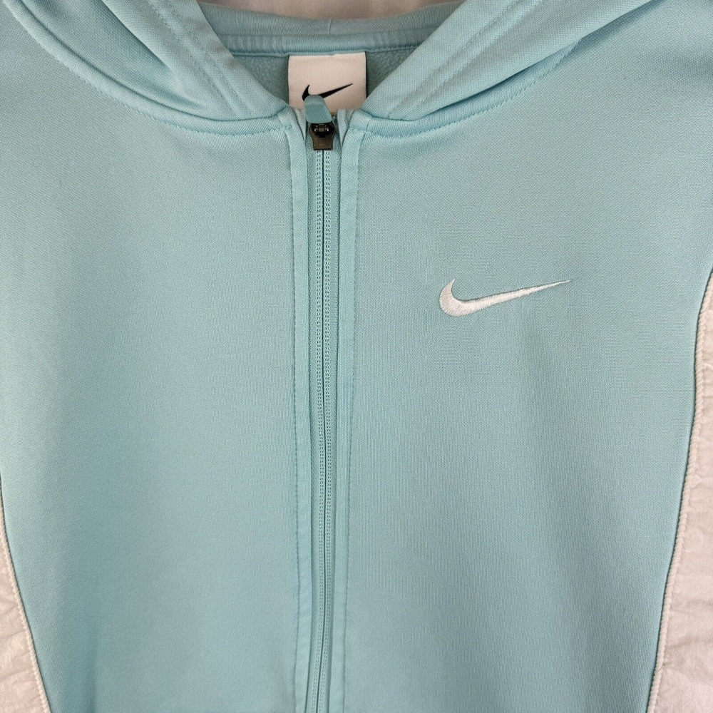 Nike Big Boys -Girls ThermaFIT Elite Full-Zip Hoodie sz XL Turquoise Blue White - Picture 3 of 13